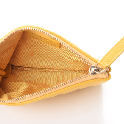 Chanel Caviar Quilted Small Cosmetic Case Yellow 5 of 8
