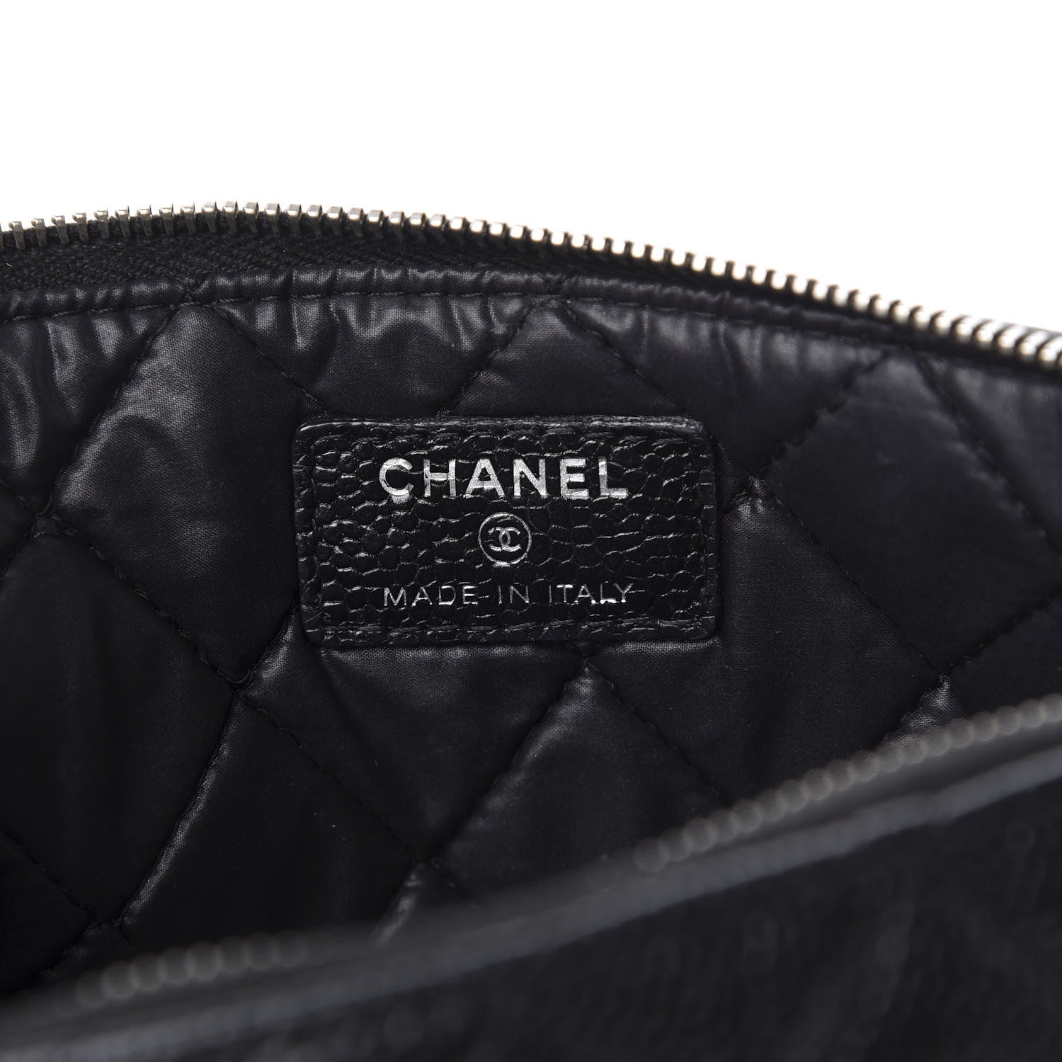 Chanel Caviar Quilted Cosmetic Case Black 8 of 9