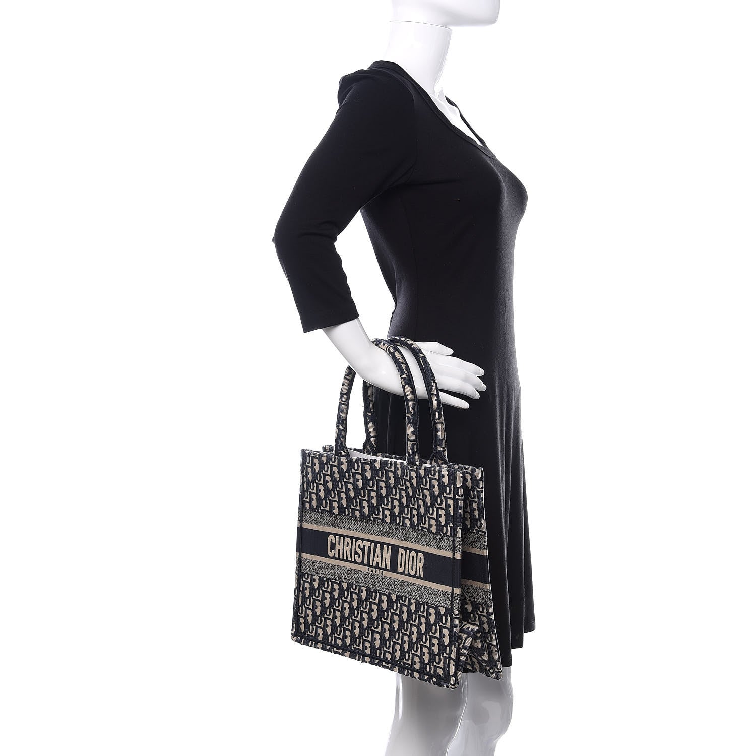 Christian Dior Oblique Medium Book Tote Blue Multicolor 2 of 11