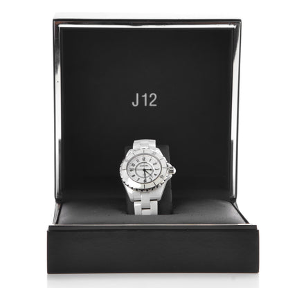 Chanel Stainless Steel Ceramic 33mm J12 Quartz Watch White 7 of 7