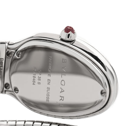 Bulgari Stainless Steel Diamond Bezel 35mm Serpenti Tubogas Quartz Watch 4 of 5