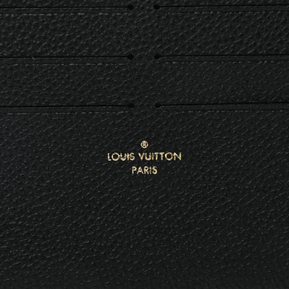 Louis Vuitton Calfskin Felicie Chain Wallet Card Holder Insert Black 6 of 6