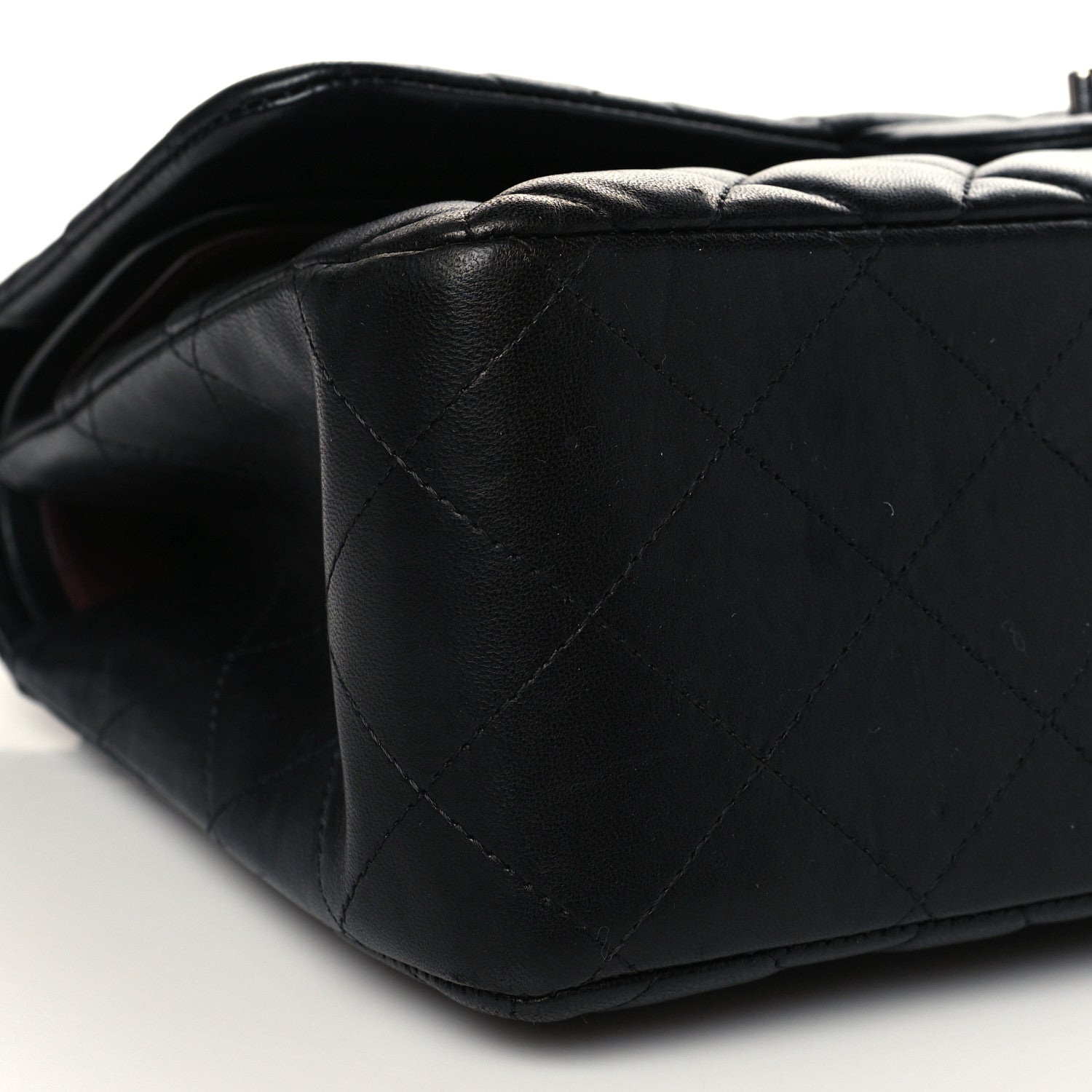 Chanel Lambskin Quilted Jumbo Double Flap Black 8 of 9