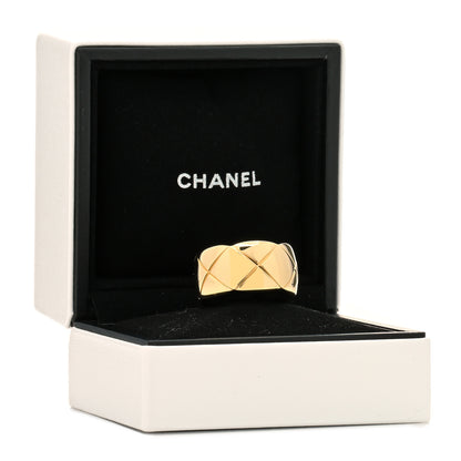 Chanel 18K Yellow Gold Large Coco Crush Ring 52 6 5 of 5