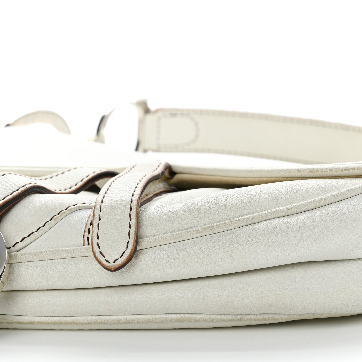 Calfskin Saddle Bag White