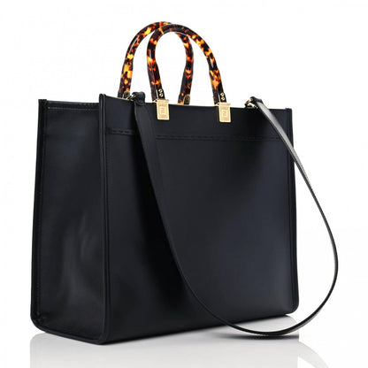 Fendi Vitello King Plexiglass Medium Fendi Sunshine Shopper Tote Black 3 of 15