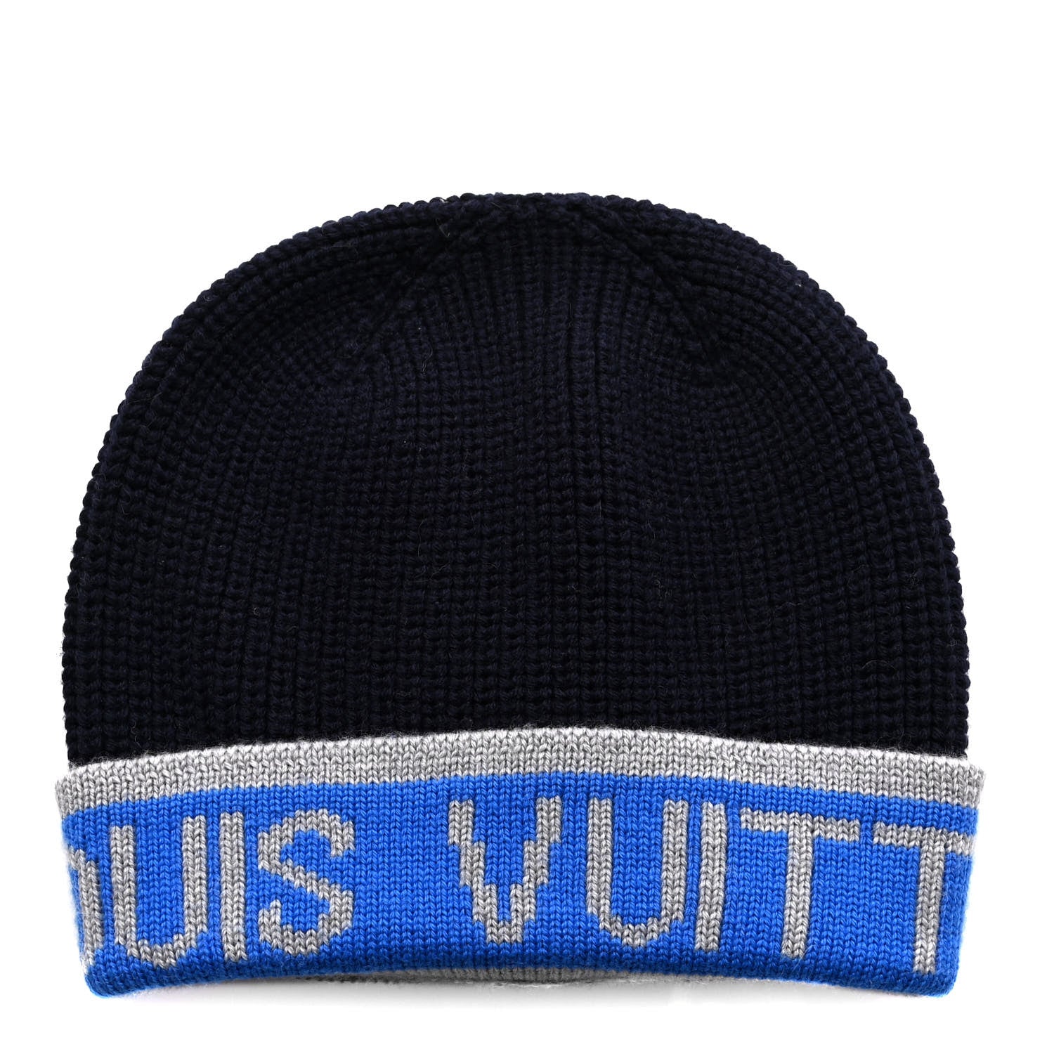 Louis Vuitton Wool Beanie Hat Navy 1 of 3