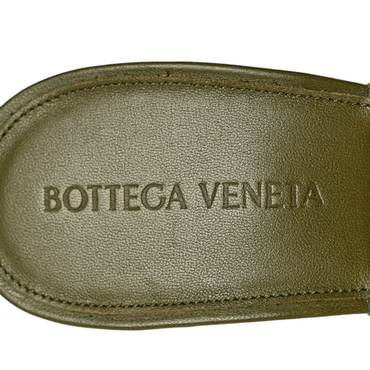 Bottega Veneta Nappa Quilted Rubber Lido Mule Sandals 38 Khaki 8 of 9
