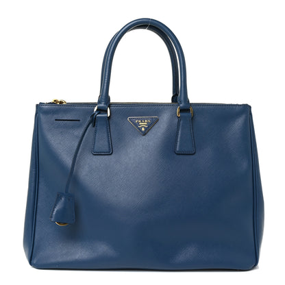 Prada Saffiano Galleria Double Zip Tote Bluette 1 of 16