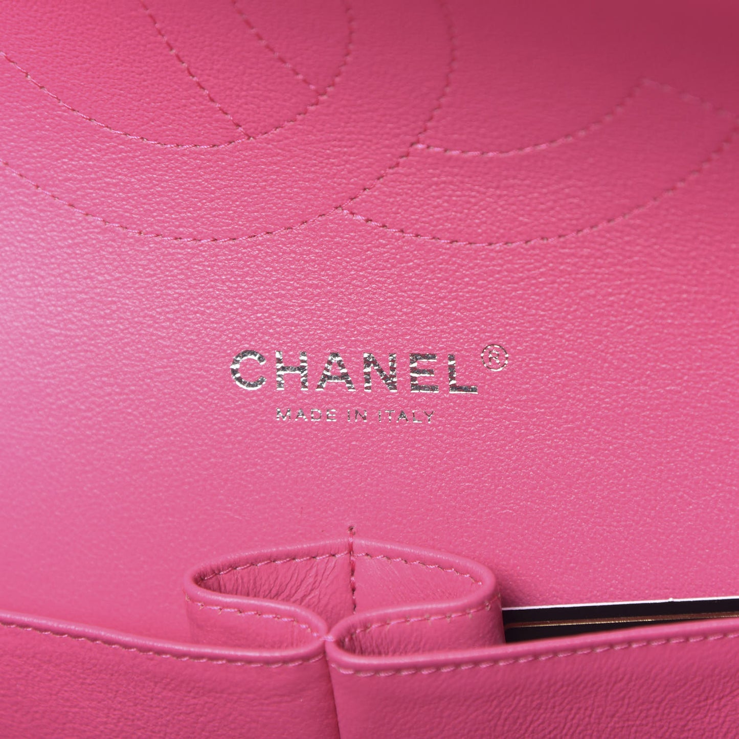 Lambskin Quilted Jumbo Double Flap Fuchsia