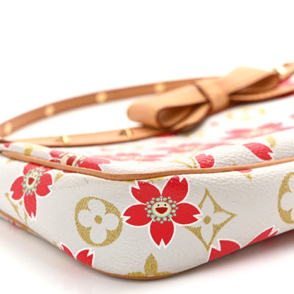 Louis Vuitton Monogram Cherry Blossom Pochette Accessories Red 9 of 10