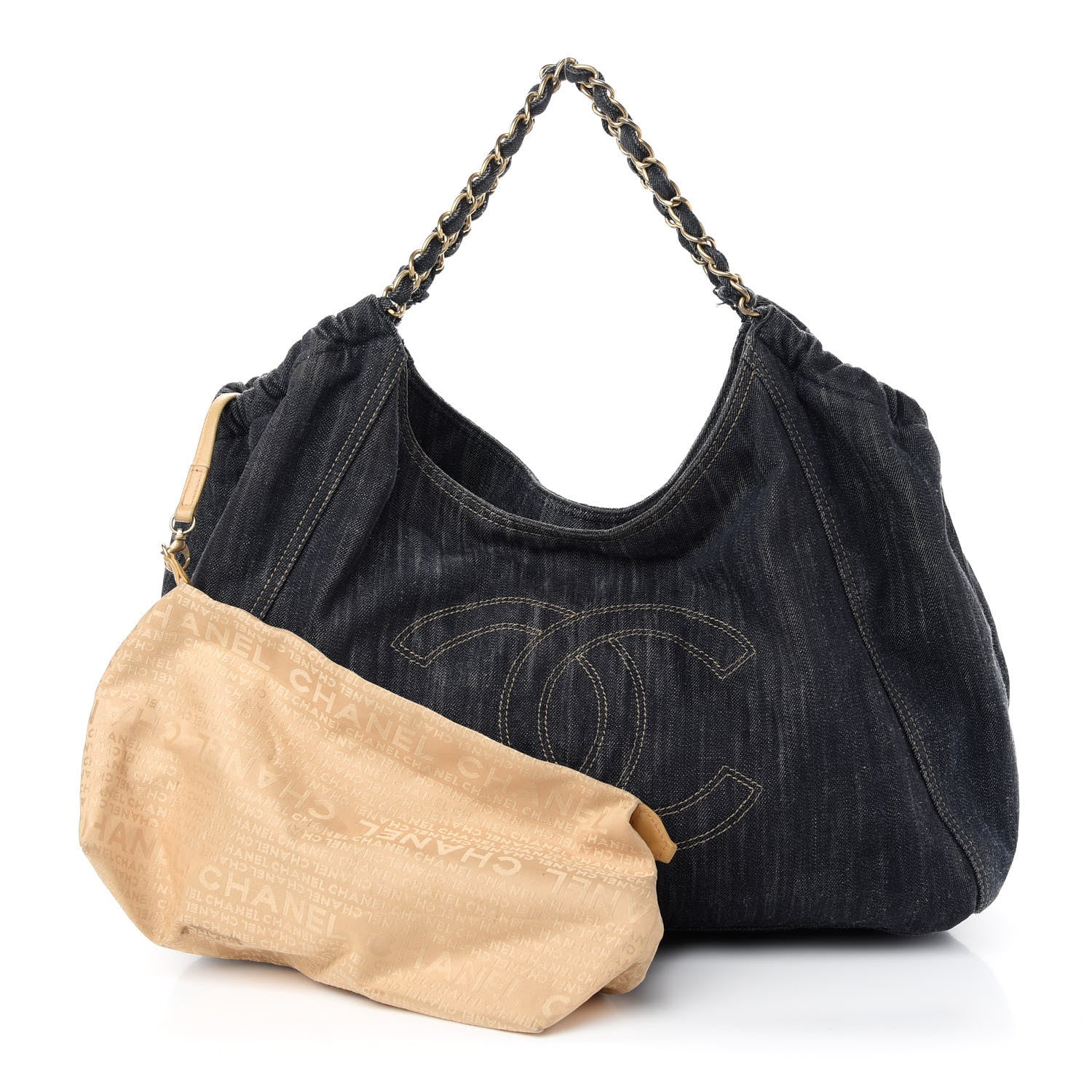 Chanel Denim XL Coco Cabas Tote Dark Blue 3 of 10