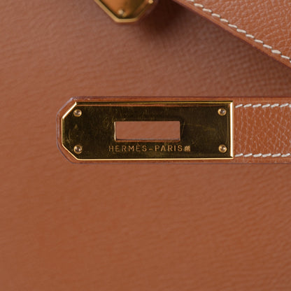 Hermes Courchevel Kelly Retourne 32 Gold 15 of 16