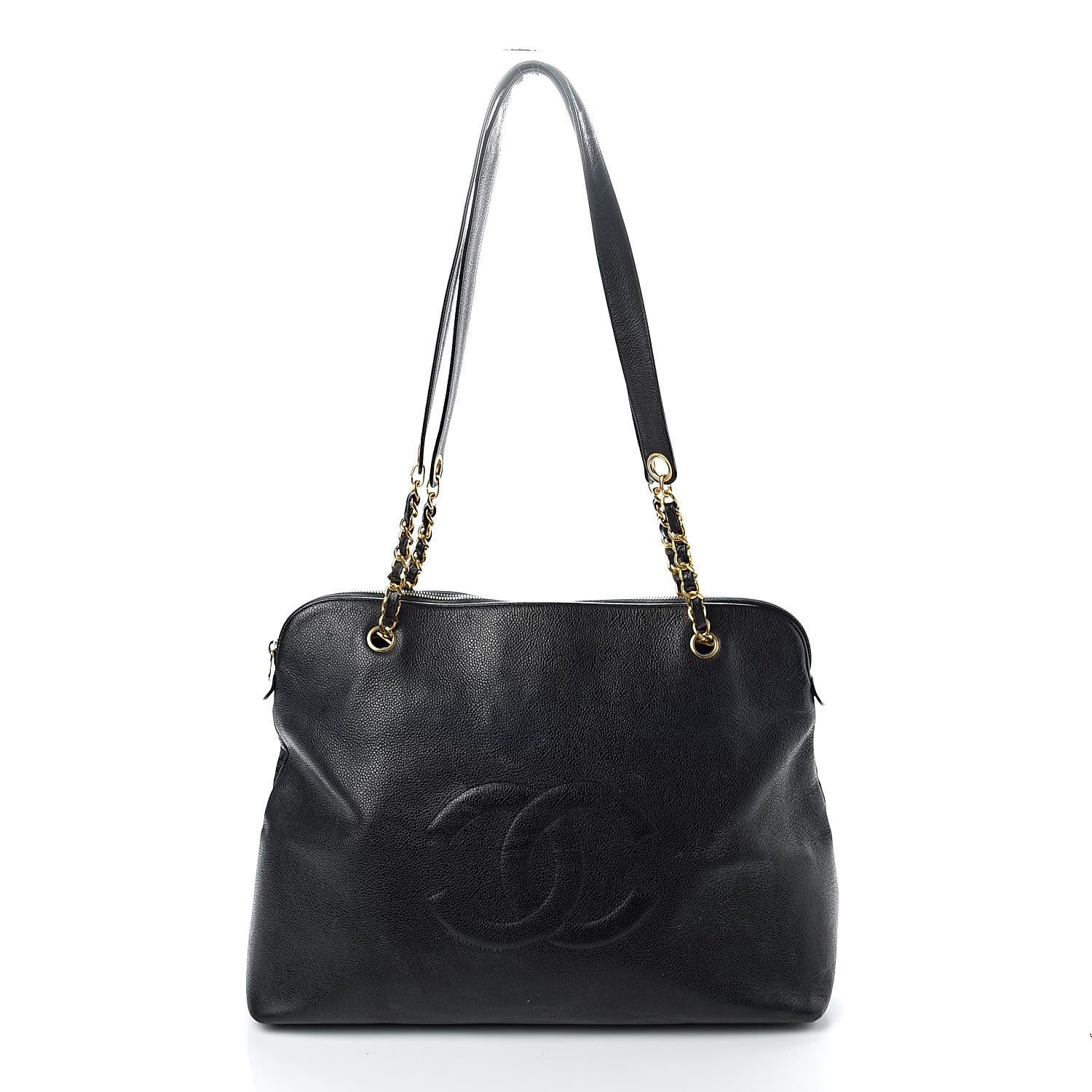 Chanel Caviar Large CC Shoulder Bag Black 1 of 13