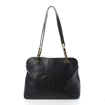 Chanel Caviar Large CC Shoulder Bag Black 1 of 13