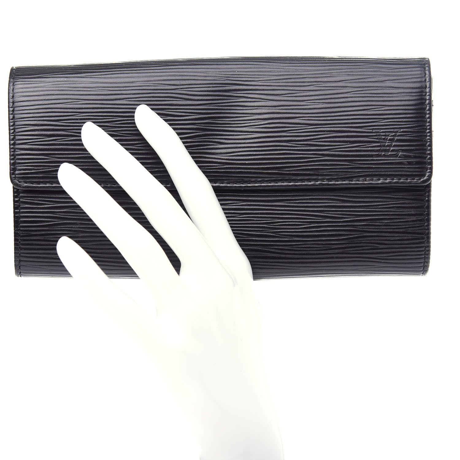 Louis Vuitton Epi Sarah Wallet Black 2 of 7