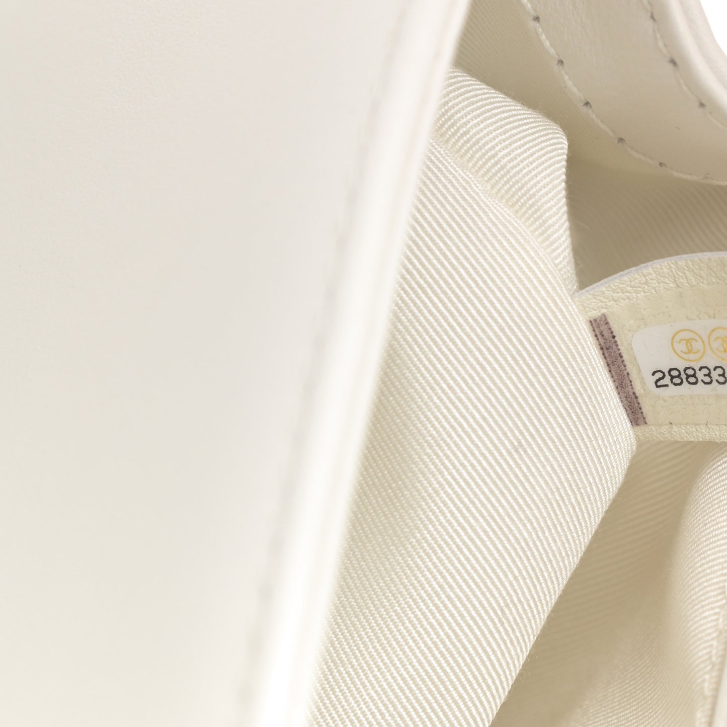 Calfskin Sequin Medium Boy Chanel Flap White