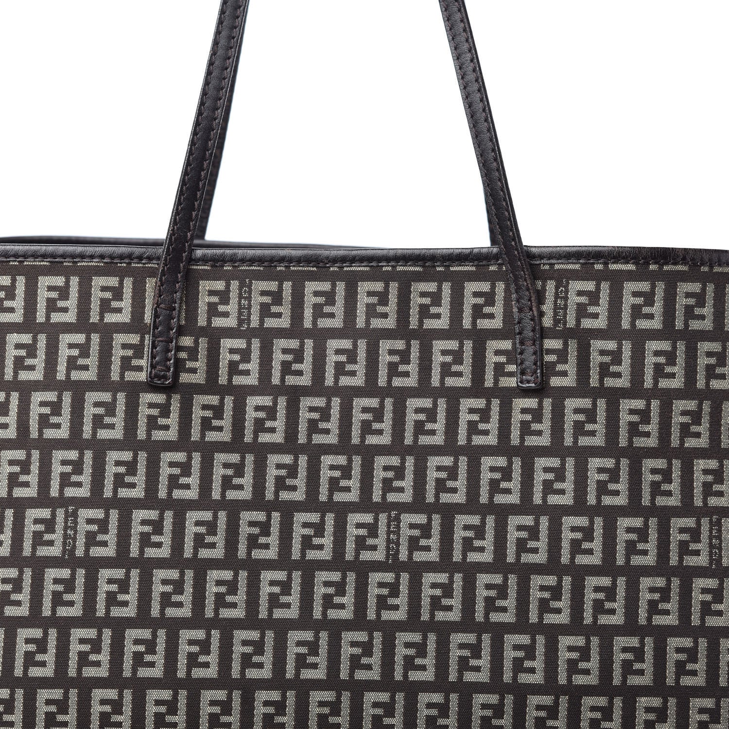 Fendi Zucchino Vitello Roll Tote Testa di Moro Beige 10 of 10