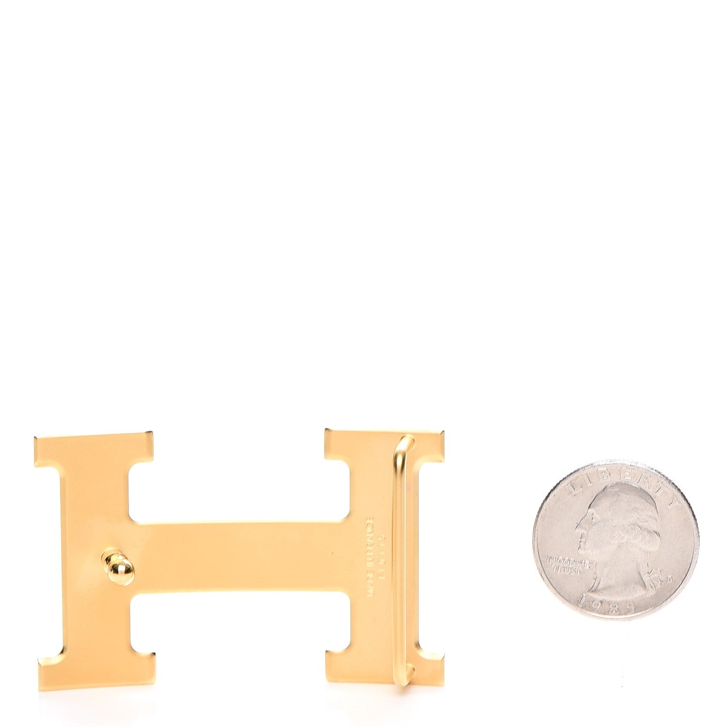 Hermes Brushed 32mm H Belt Buckle Gold 2 of 5