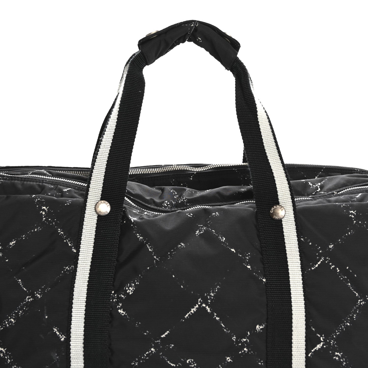 Chanel Nylon Large Travel Duffle Bag Black 8 of 12