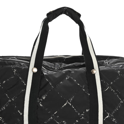 Chanel Nylon Large Travel Duffle Bag Black 8 of 12