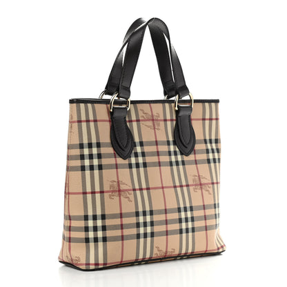 Burberry Haymarket Check Small Onslow Tote Chocolate 3 of 21