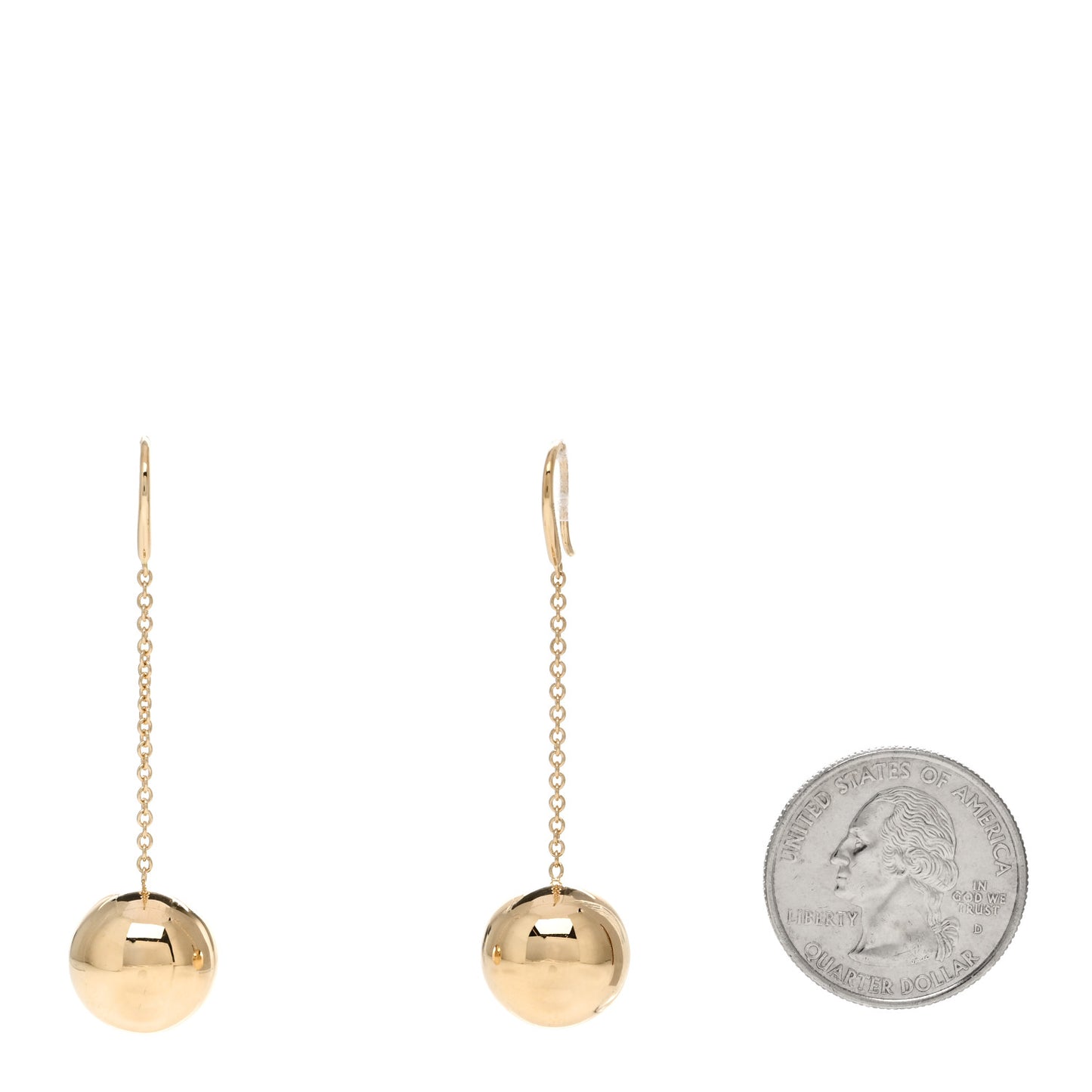 18K Yellow Gold 14mm HardWear Ball Hook Drop Earrings