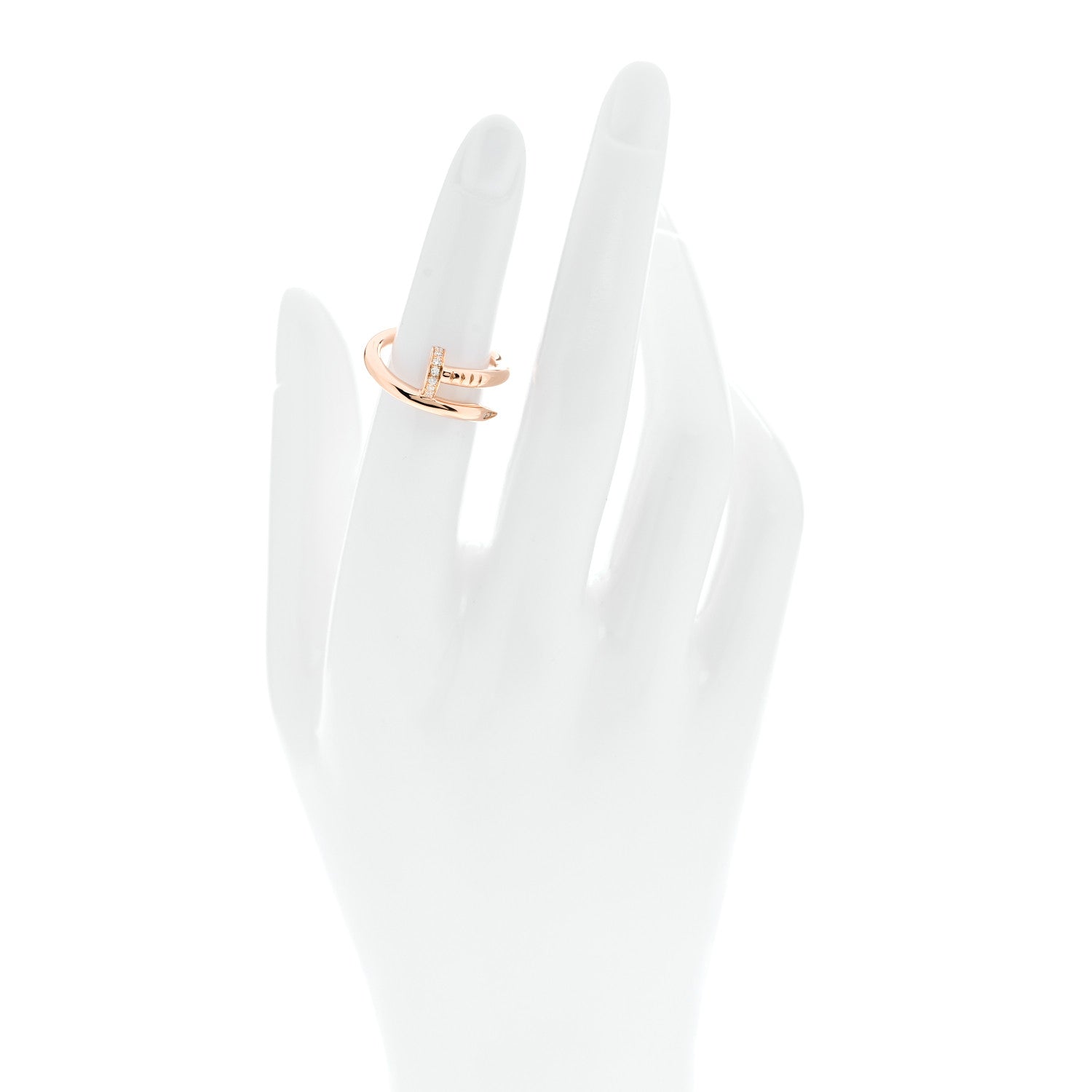 Cartier 18K Pink Gold Diamond Juste Un Clou Ring 50 5.25 2 of 5