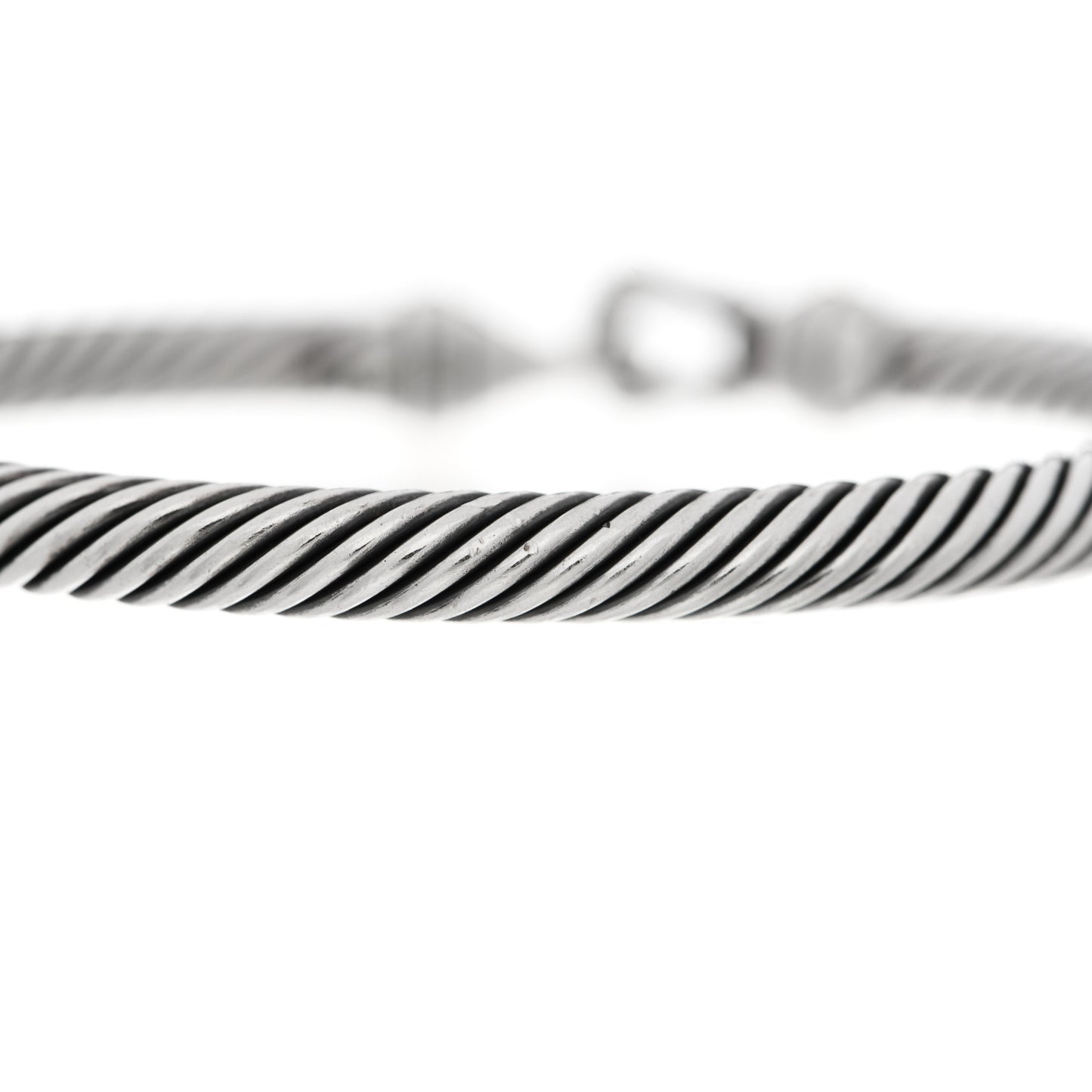 Sterling Silver 18K Yellow Gold 5mm Cable Classic Buckle Bracelet