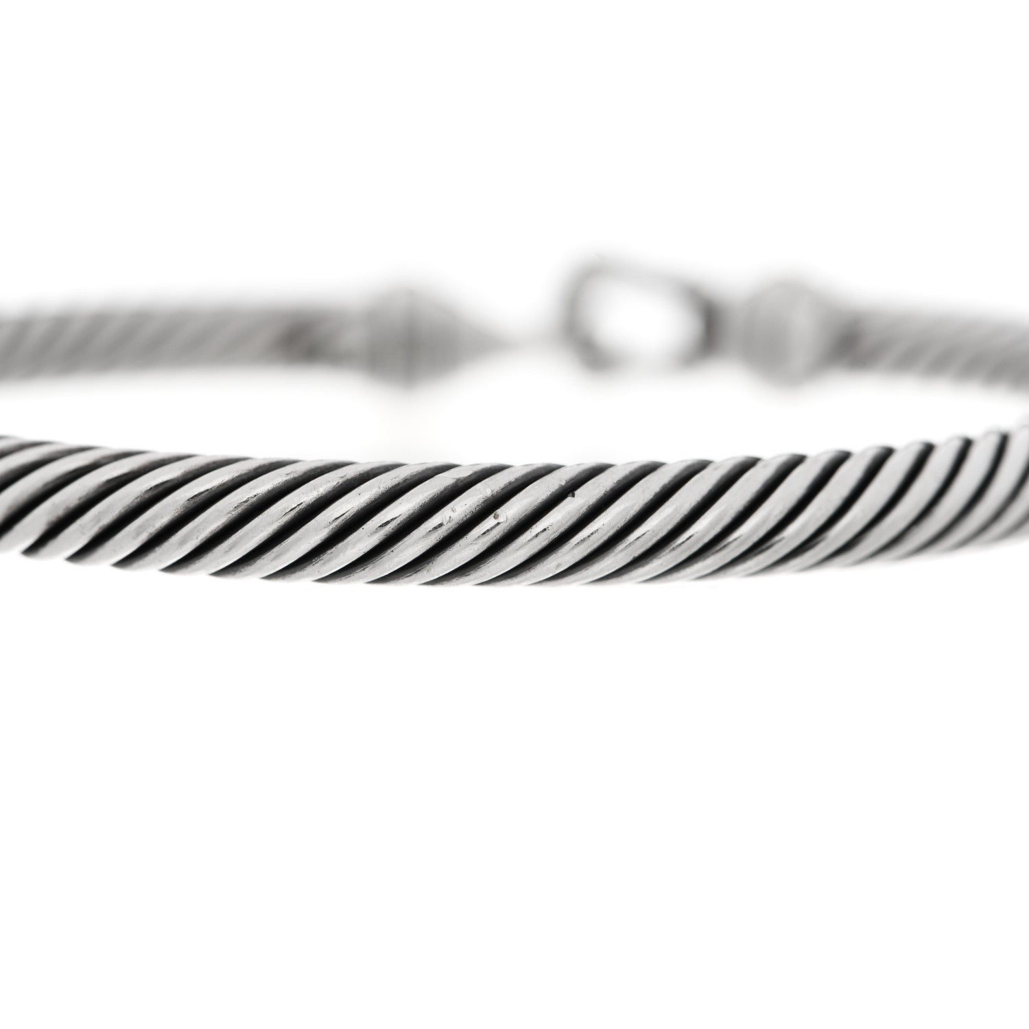 David Yurman Sterling Silver 18K Yellow Gold 5mm Cable Classic Buckle Bracelet 6 of 6