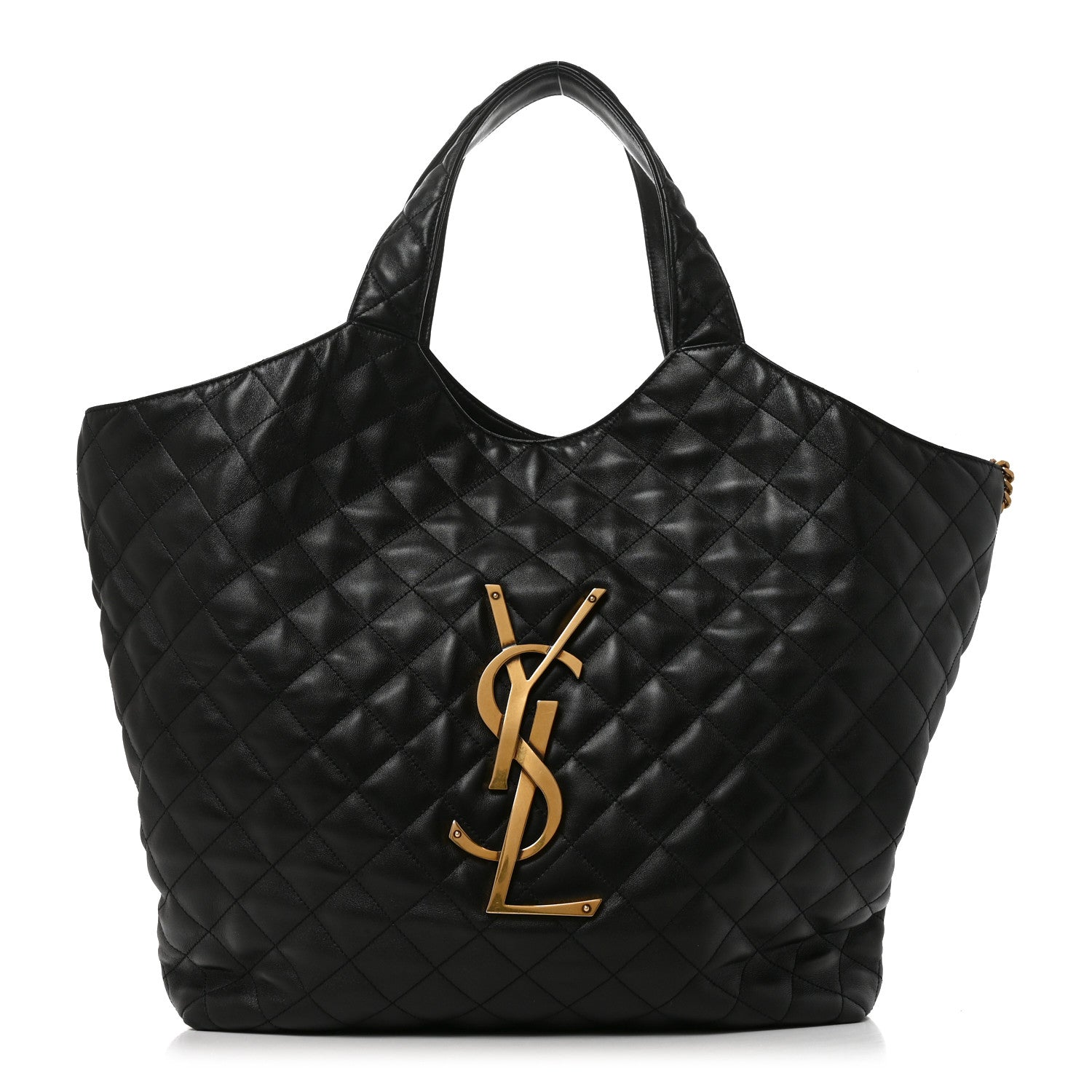 Saint Laurent Lambskin Quilted Maxi Icare Shopping Tote Black 1 of 10