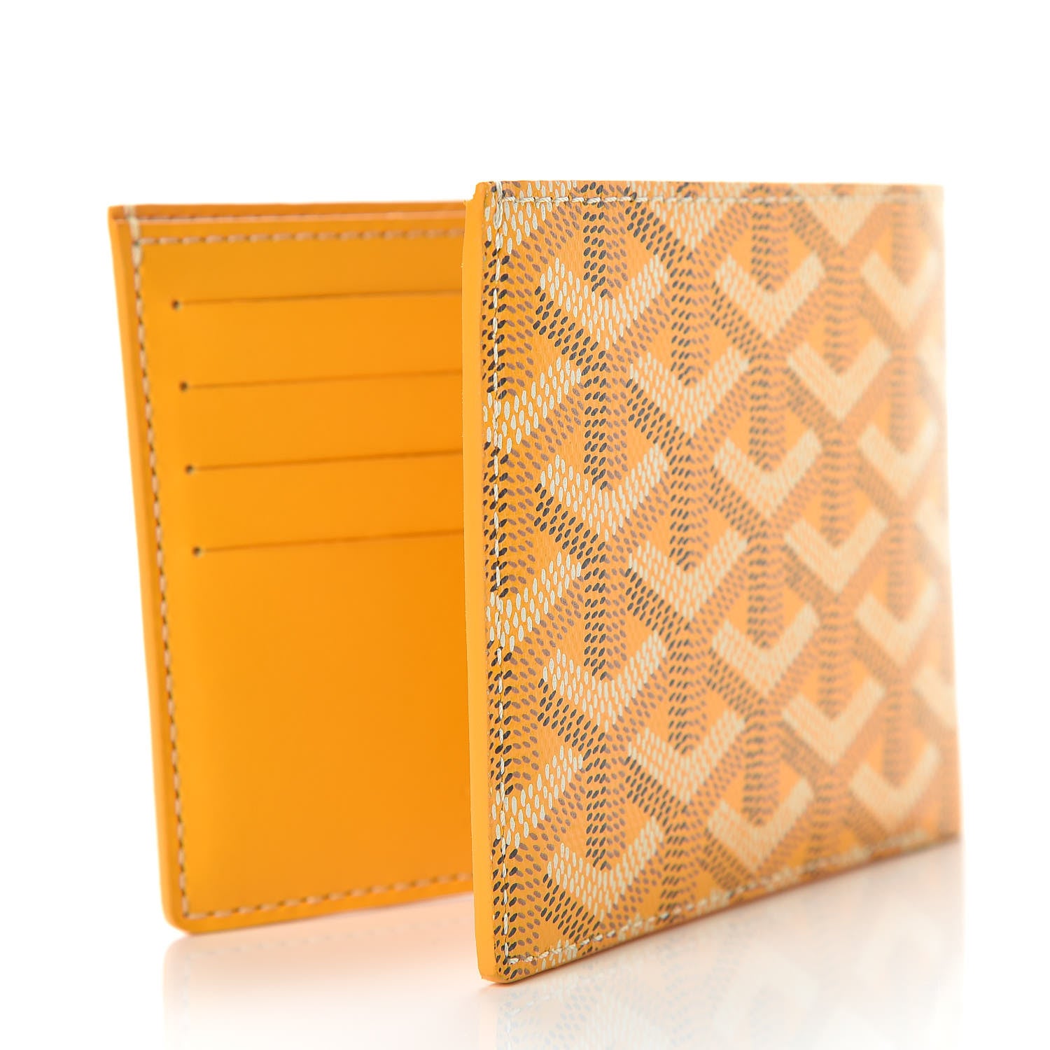 Goyard Goyardine Bi-Fold Victoire PM Wallet Yellow 3 of 6