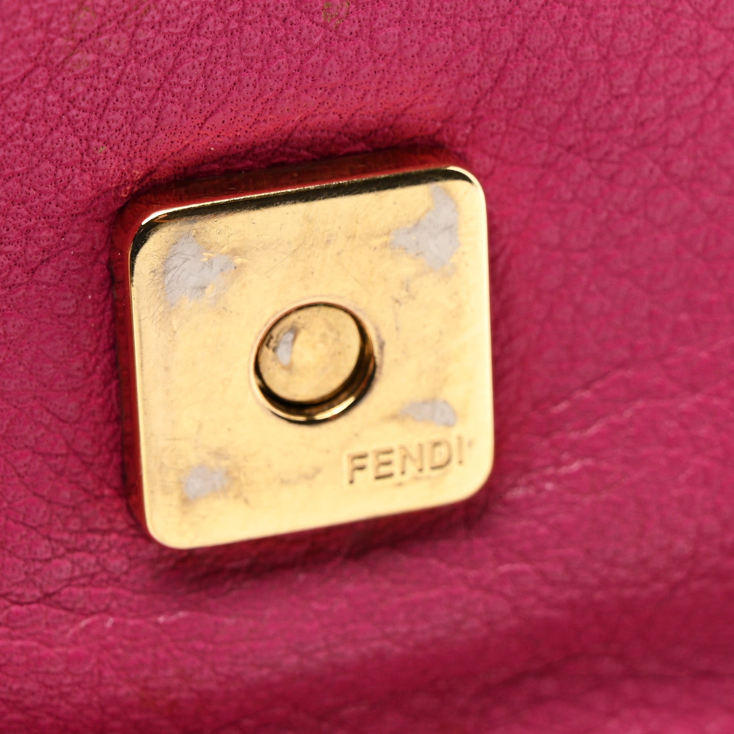 Fendi Vitello Flamingo Fendista Pouchette Crossbody Lampone 14 of 14