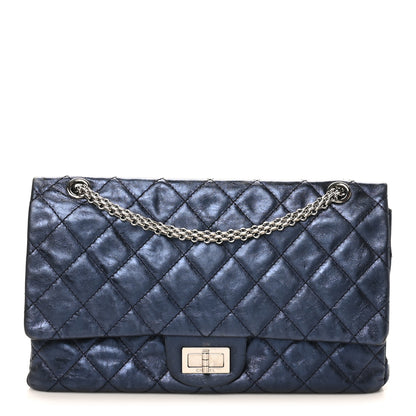 Chanel Metallic Aged Calfskin Quilted 2.55 Reissue 227 Flap Blue 1 of 11