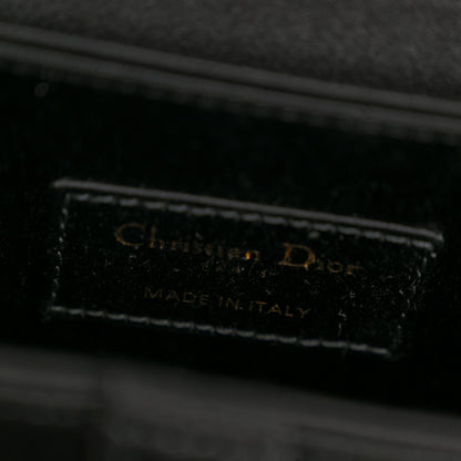 Christian Dior Satin Crystal Mini Saddle Bag Black 6 of 14