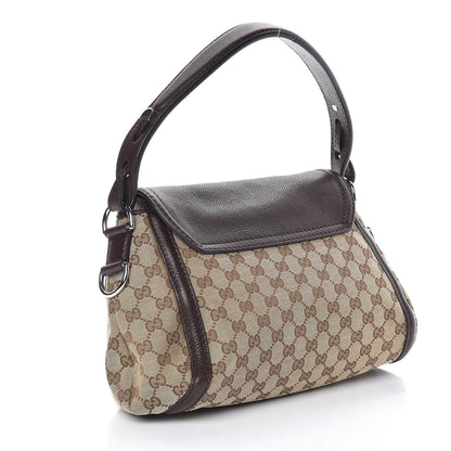 Gucci Monogram Medium Techno Horsebit Shoulder Flap Bag Dark Brown 3 of 9
