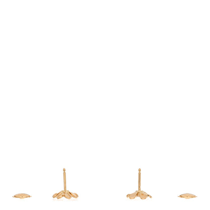 Van Cleef & Arpels 18K Yellow Gold Diamond Mini Frivole Earrings 3 of 4