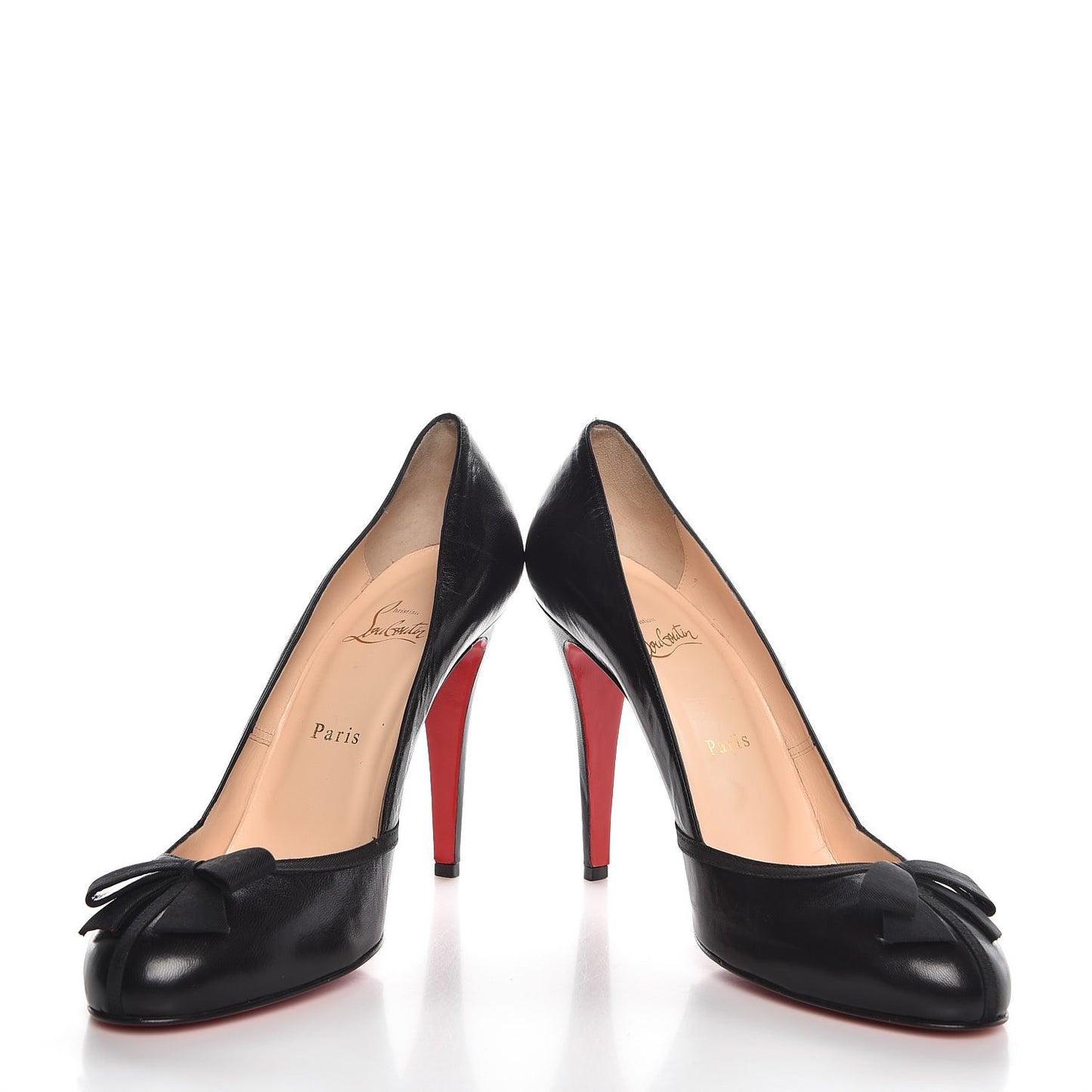 Nappa Grosgrain Lavalliere 100 Pumps 41 Black