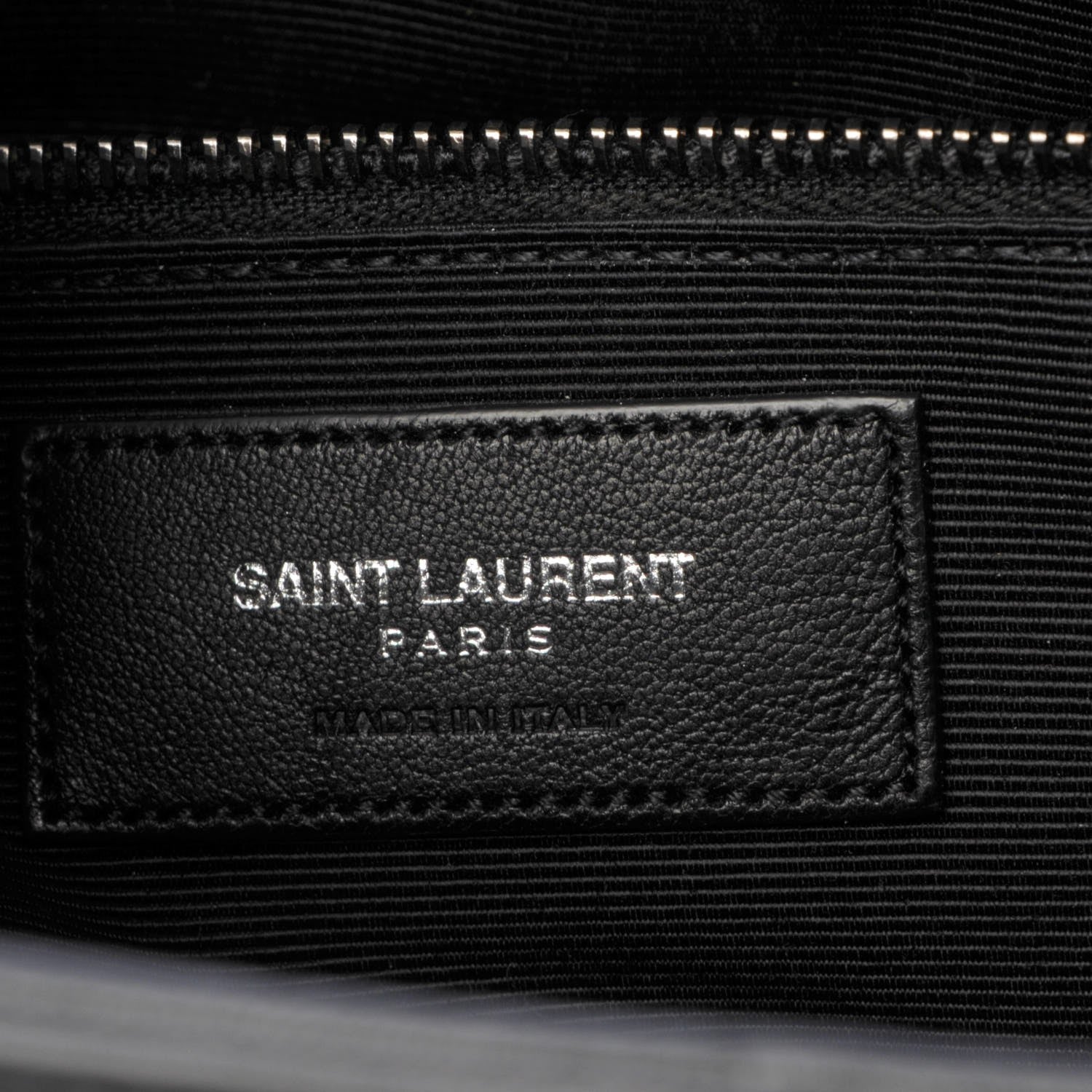 Saint Laurent Sheepskin Matelasse Chevron Large Monogram Shopping Bag Black 6 of 14