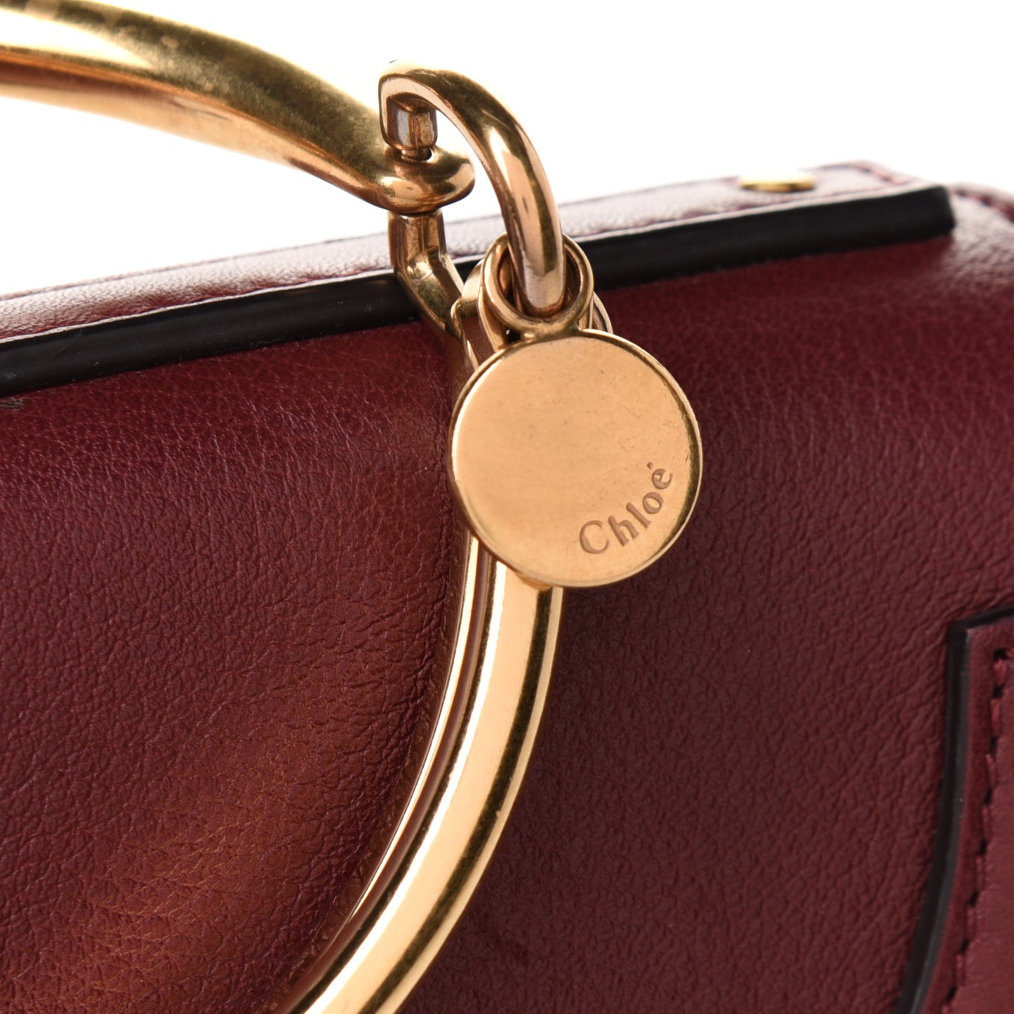 Calfskin Small Nile Bracelet Minaudiere Bag Plum Purple