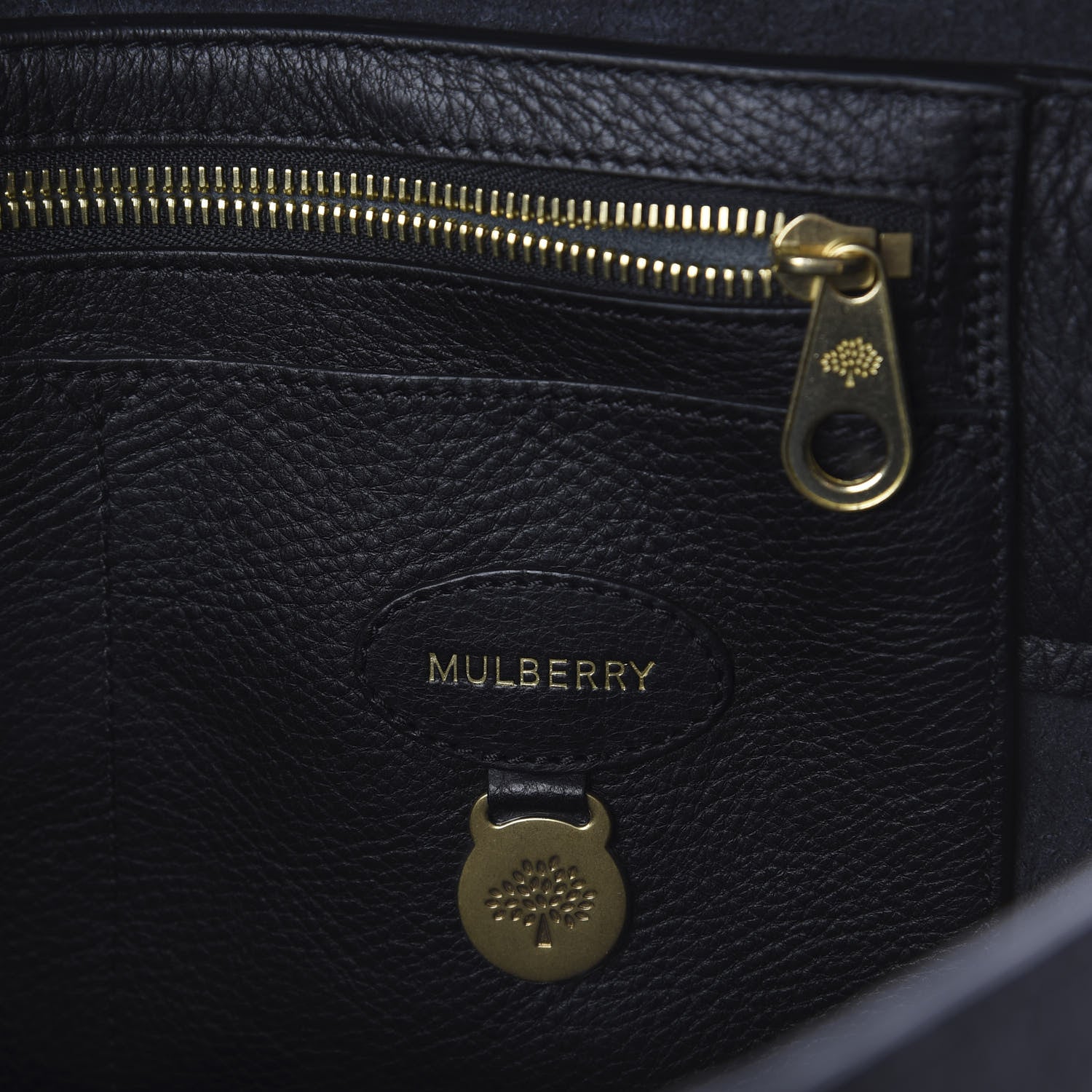 Mulberry Natural Leather Bayswater Black 7 of 9