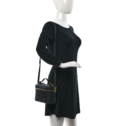 Christian Dior Lambskin Cannage Small Diortravel Vanity Case Black 2 of 8