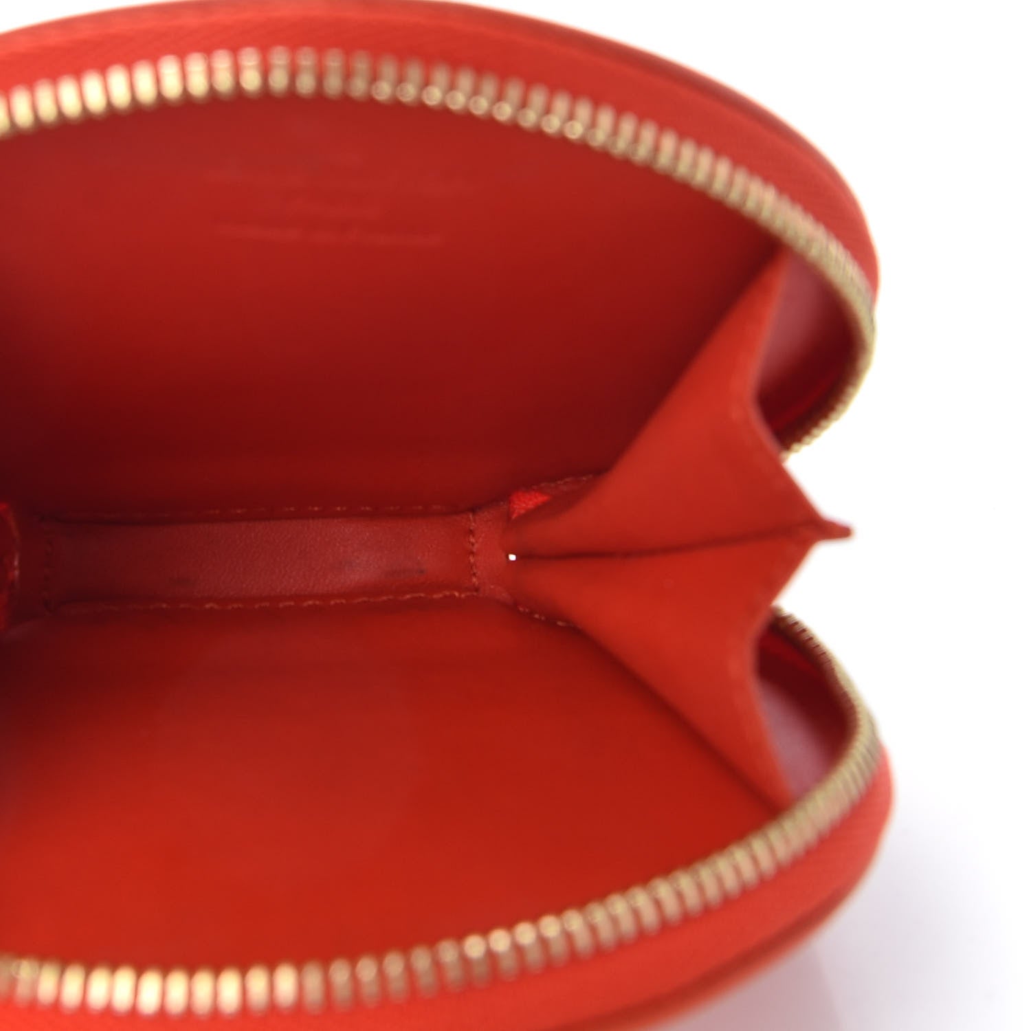 Louis Vuitton Vernis Roses Chapeau Coin Purse Orange Sunset 5 of 6