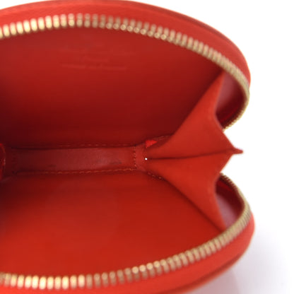 Louis Vuitton Vernis Roses Chapeau Coin Purse Orange Sunset 5 of 6