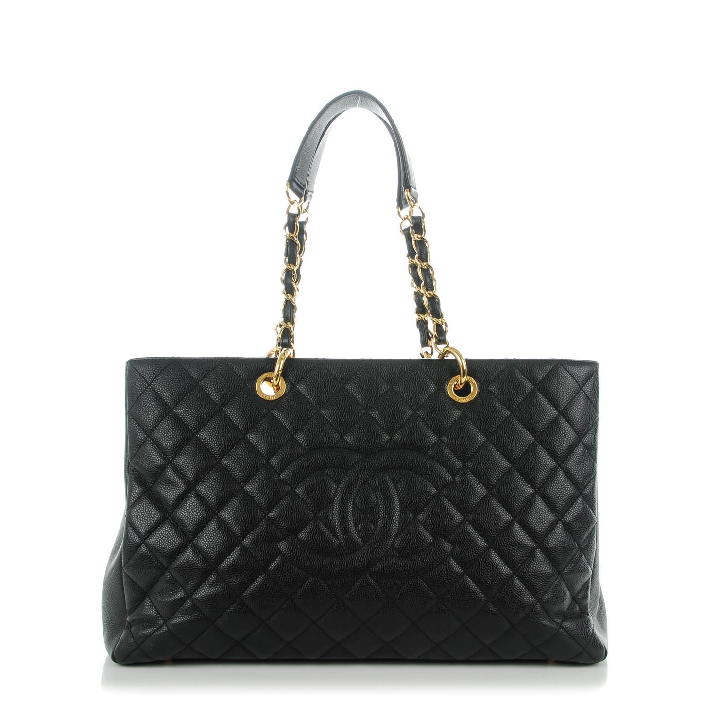 Caviar Quilted XL Grand Shopping Tote GST Black