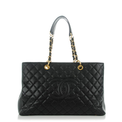 Chanel Caviar Quilted XL Grand Shopping Tote GST Black 1 of 8
