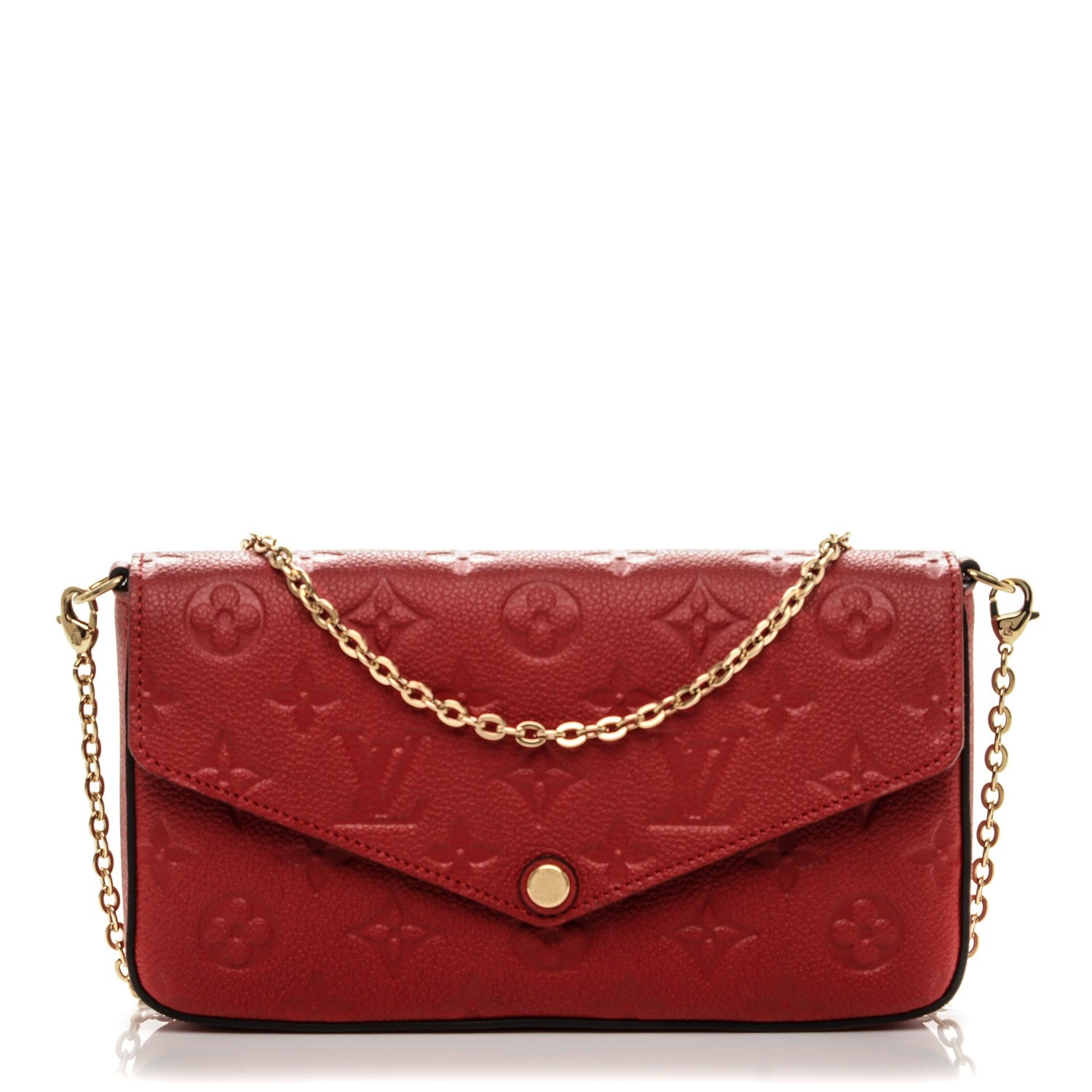 Louis Vuitton Empreinte Pochette Felicie Chain Wallet Cherry 1 of 7
