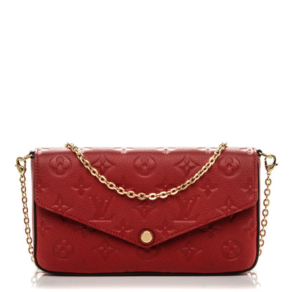 Louis Vuitton Empreinte Pochette Felicie Chain Wallet Cherry 1 of 7