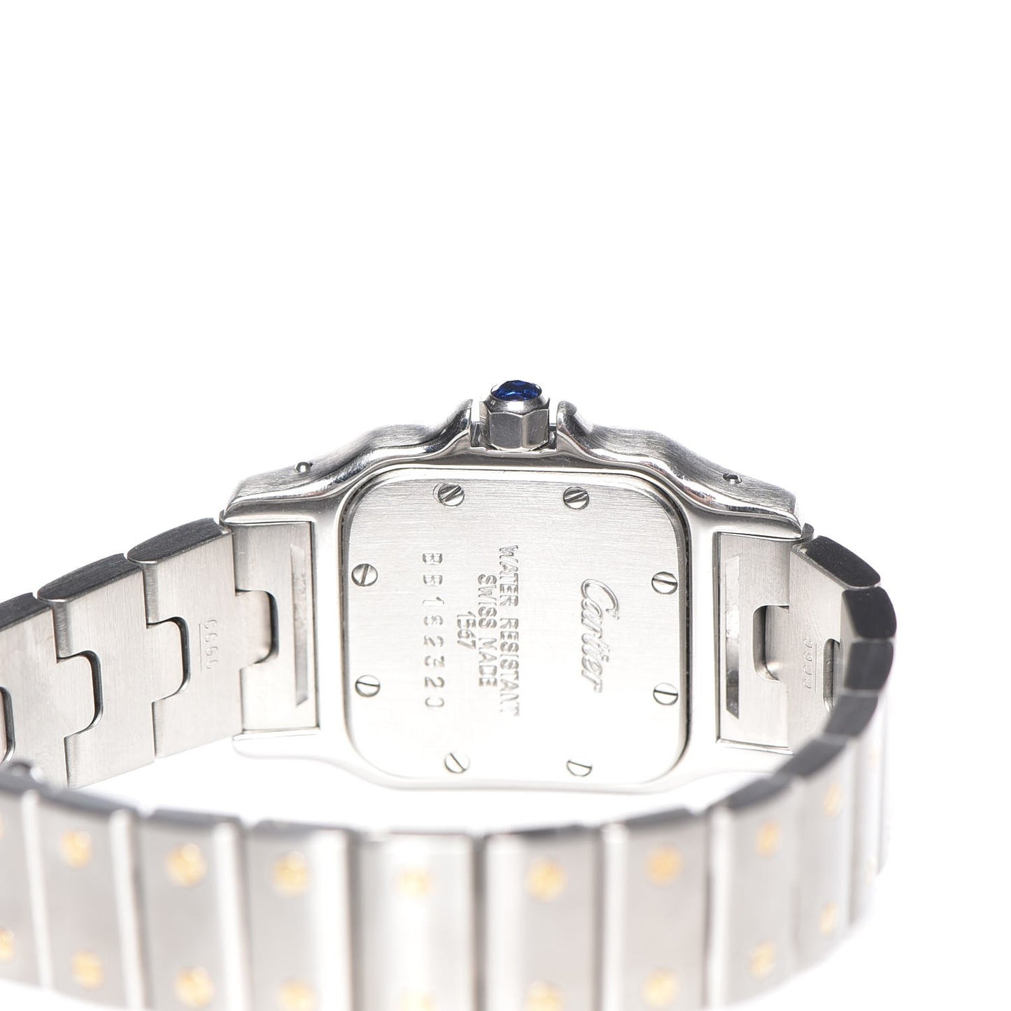 Stainless Steel 18K Yellow Gold 24mm Santos De Cartier Galbee Quartz Watch