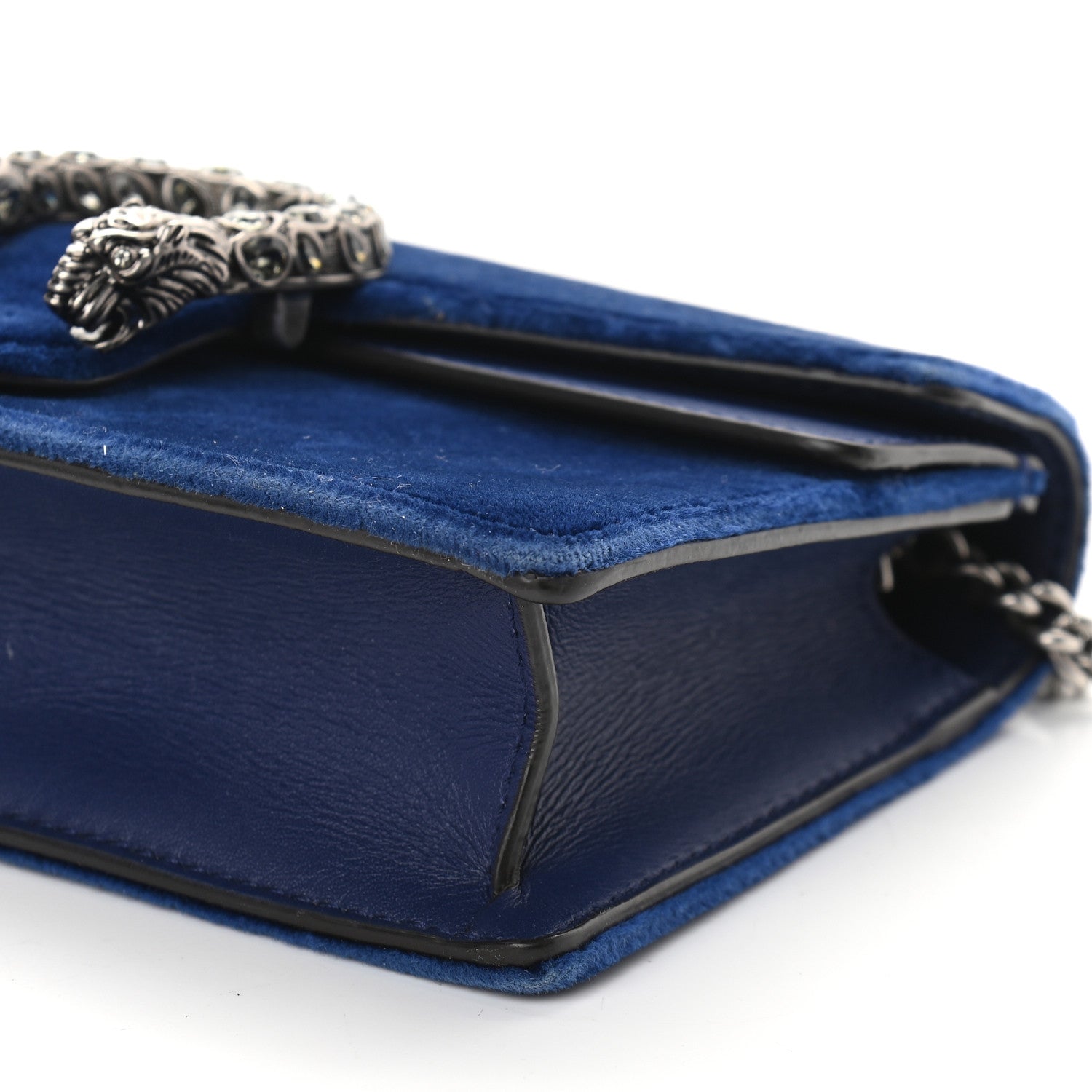 Gucci Velvet Super Mini Dionysus Shoulder Bag Cobalt 8 of 8